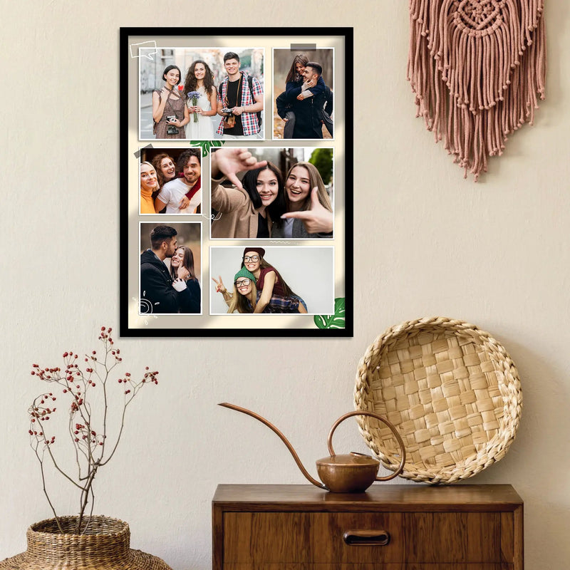 ustomized Collage Digital Reprint with Frame for Personalized Photo Frame with Photos Upload for Bedroom, Living Room Unique Birthday Anniversary by Kotart store