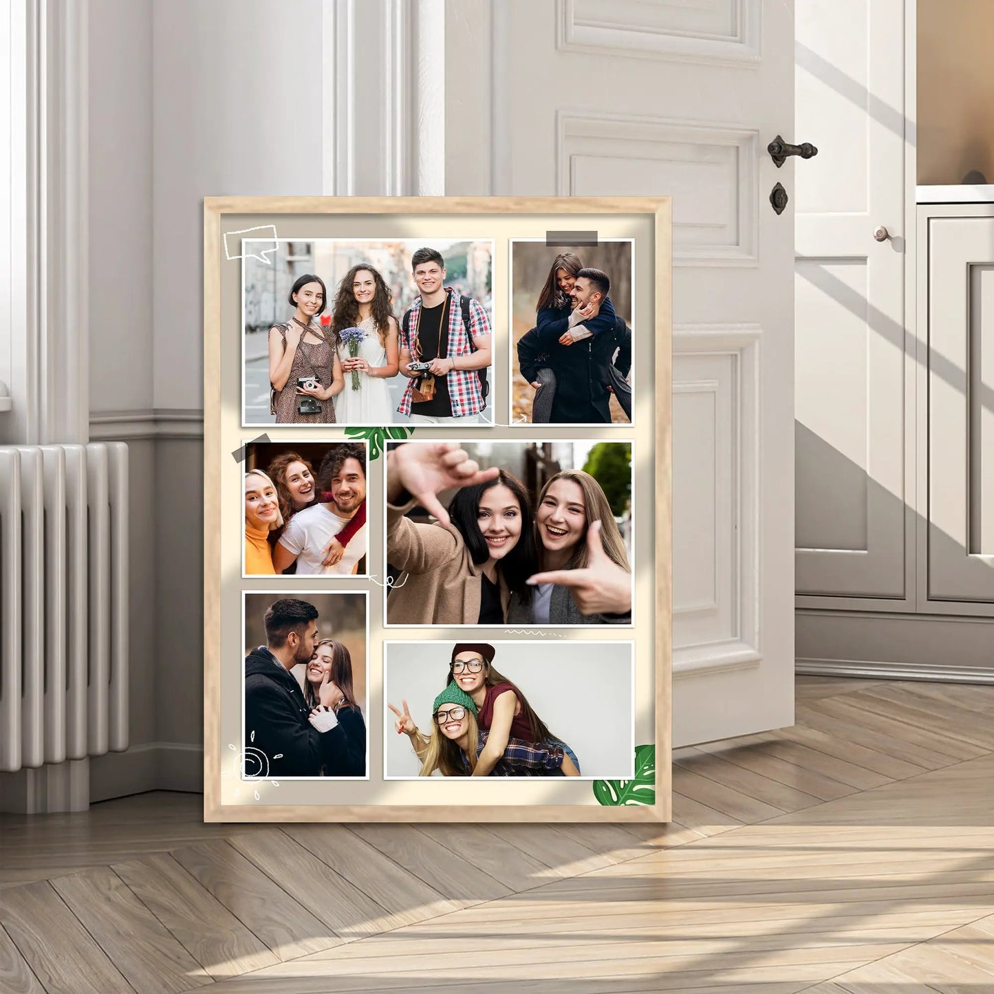 ustomized Collage Digital Reprint with Frame for Personalized Photo Frame with Photos Upload for Bedroom, Living Room Unique Birthday Anniversary by Kotart store