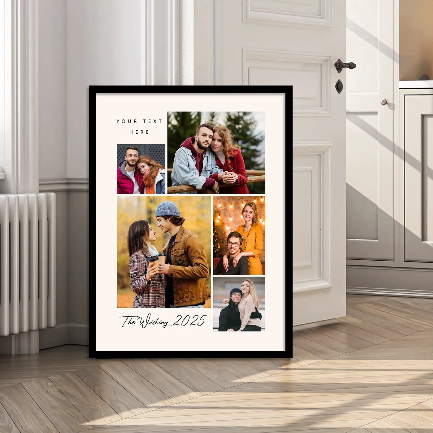 ustomized Collage Digital Reprint with Frame for Personalized Photo Frame with Photos Upload for Bedroom, Living Room Unique Birthday Anniversary