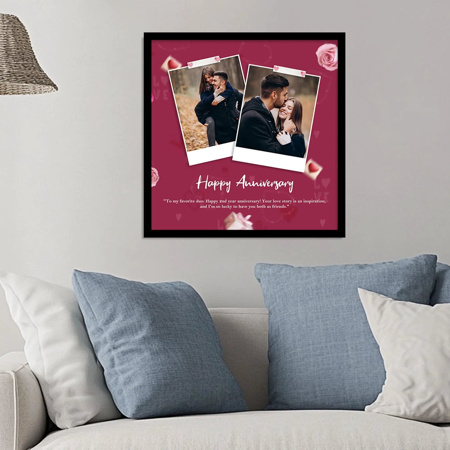 Customized Gifts for Men & Women – Personalized Photo Frame for Husband Birthday Special, Wife Anniversary Gift, Sister Birthday Gift, Unique Photo Gift, Useful Gift Ideas for Couples, Parents, Family