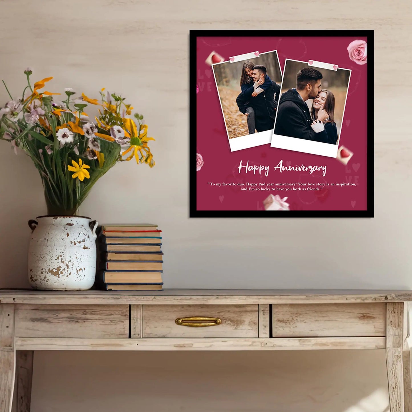 Customized Gifts for Men & Women – Personalized Photo Frame for Husband Birthday Special, Wife Anniversary Gift, Sister Birthday Gift, Unique Photo Gift, Useful Gift Ideas for Couples, Parents, Family
