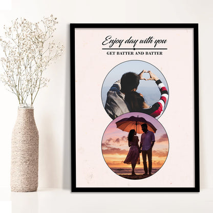 Unique Customized Birthday & Anniversary Gift – Photo Frame for Husband, Wife, Women, Sister – Personalized Gifts for Brother Sister Father Mother Couples & Family