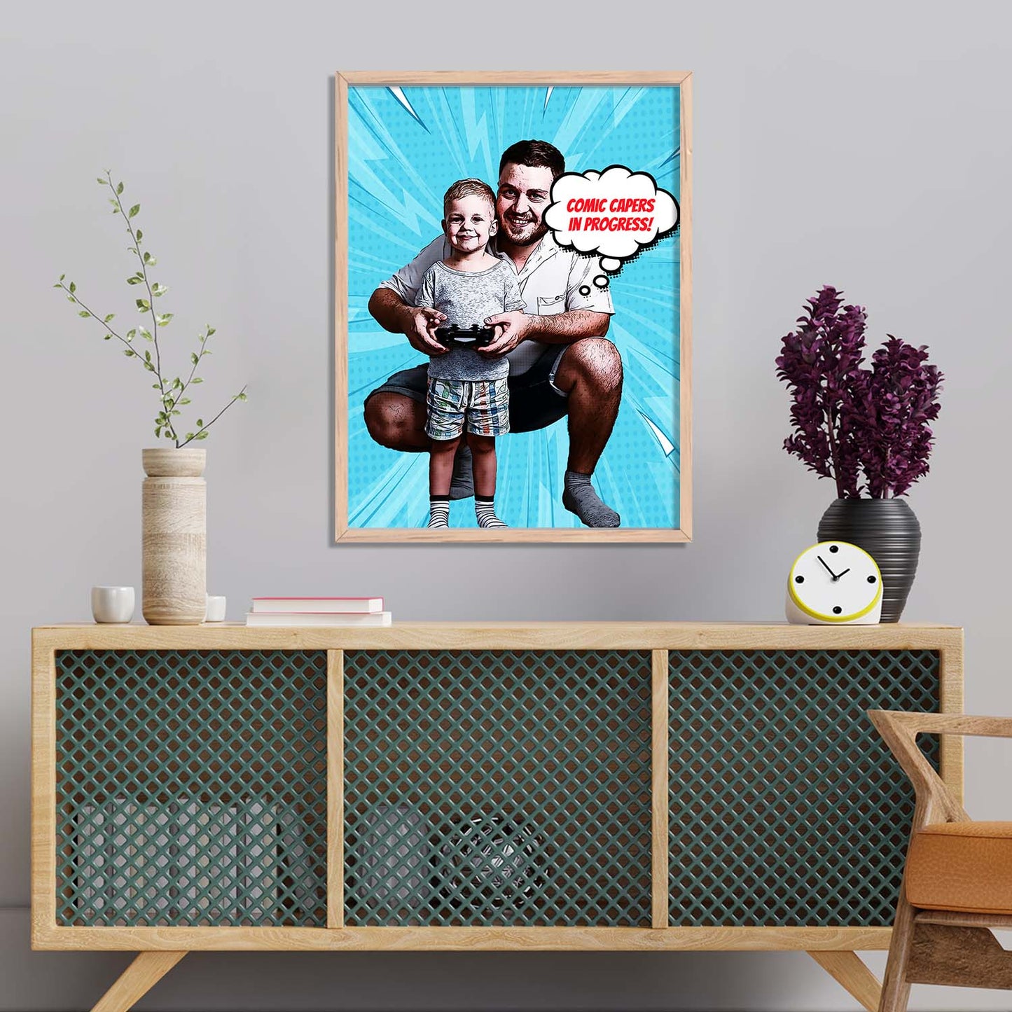 Customized / Personalized Photo Frame with Cool Gaming Poster, Birthday Mothers day,Fathers day Gift