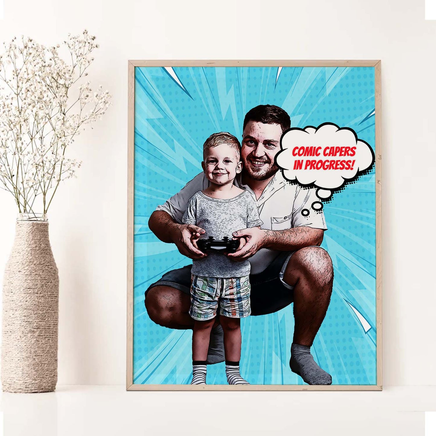 Customized / Personalized Photo Frame with Cool Gaming Poster, Birthday Mothers day,Fathers day Gift