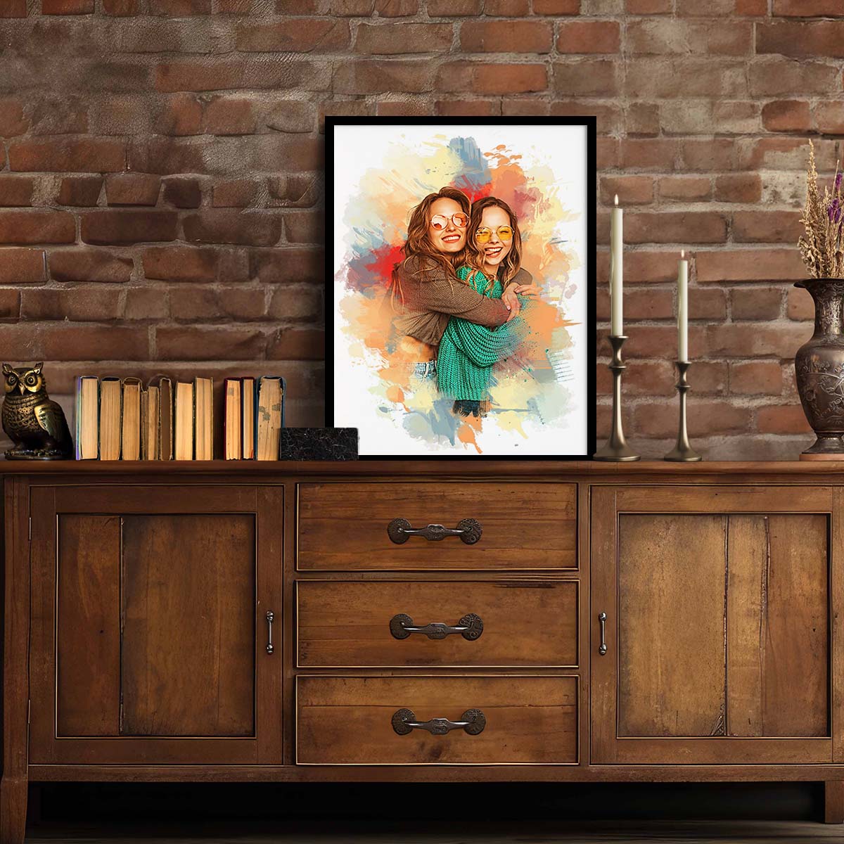 Custom wood photo, Wedding Watercolor from photo, engagement wood photo, Wedding Sign, Wood outlet Print, Watercolor Portrait from photo,Wood photo