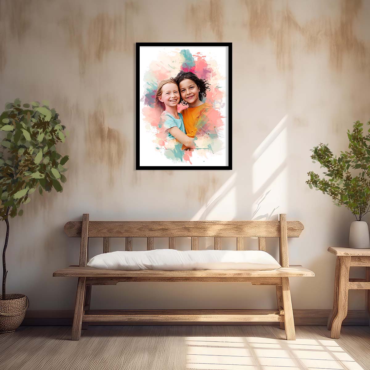 Customized Watercolor Portrait from Photo, Custom Wedding Anniversary, Wife, Husband Boyfriend, Engagement Gift, Personalised, Anniversary Gift