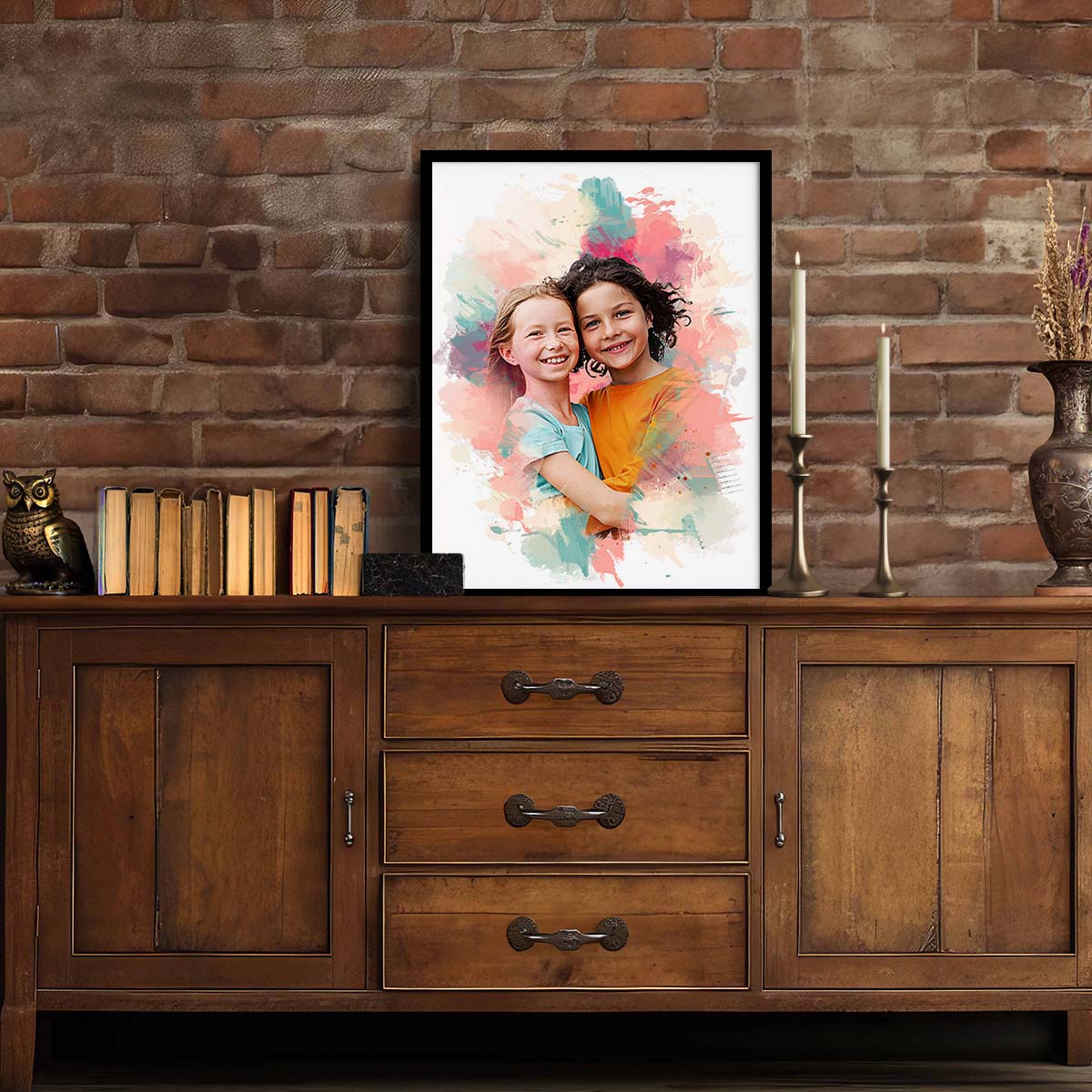 Customized Watercolor Portrait from Photo, Custom Wedding Anniversary, Wife, Husband Boyfriend, Engagement Gift, Personalised, Anniversary Gift