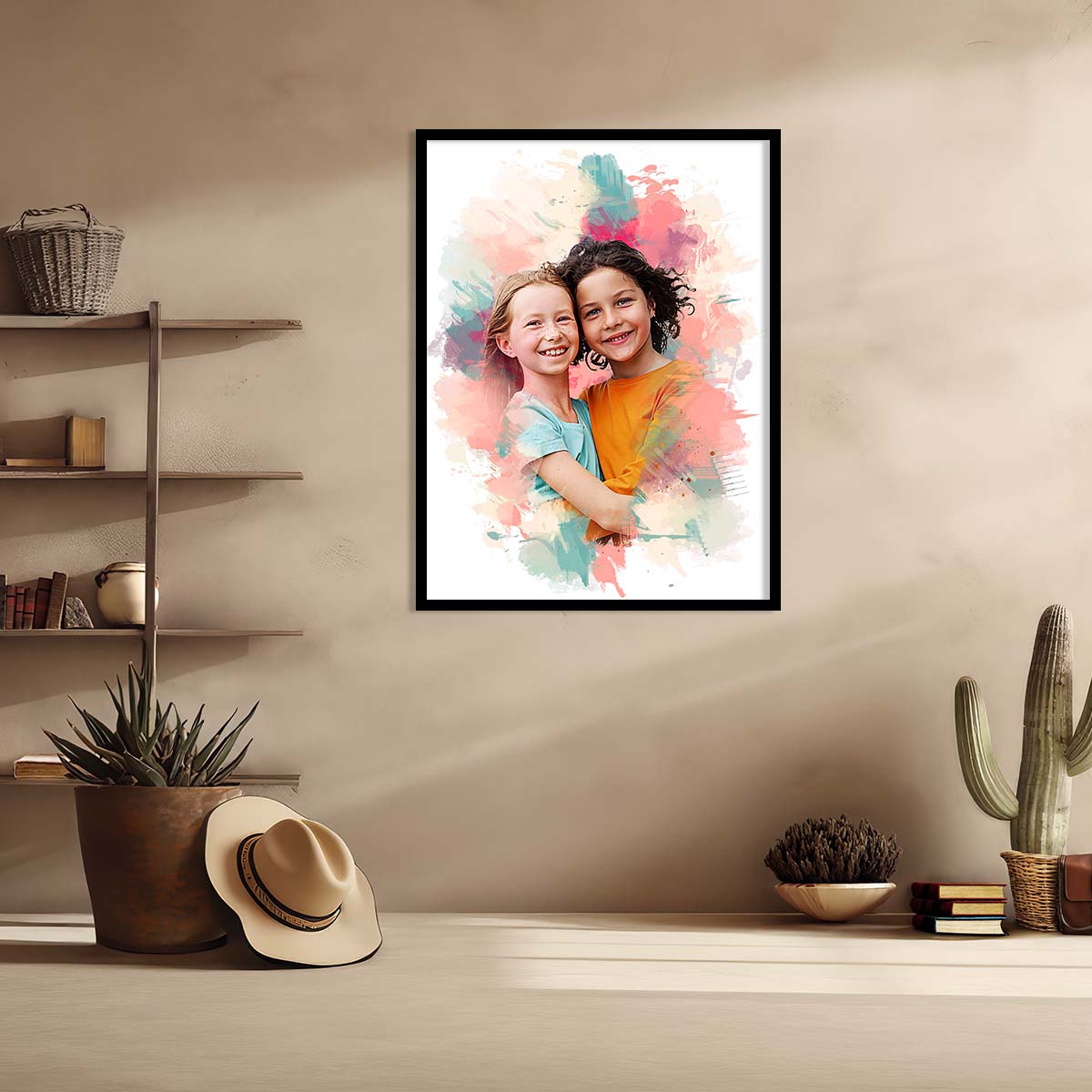 Customized Watercolor Portrait from Photo, Custom Wedding Anniversary, Wife, Husband Boyfriend, Engagement Gift, Personalised, Anniversary Gift