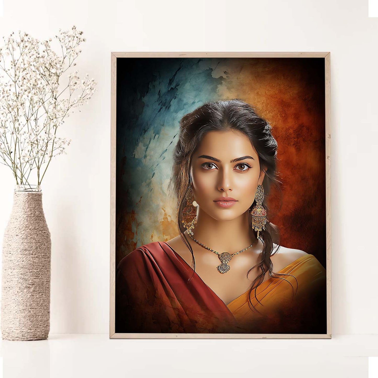 Customized Digital Oil Painting Portrait from Photo, Personalised Photo Frame Perfect for Gift