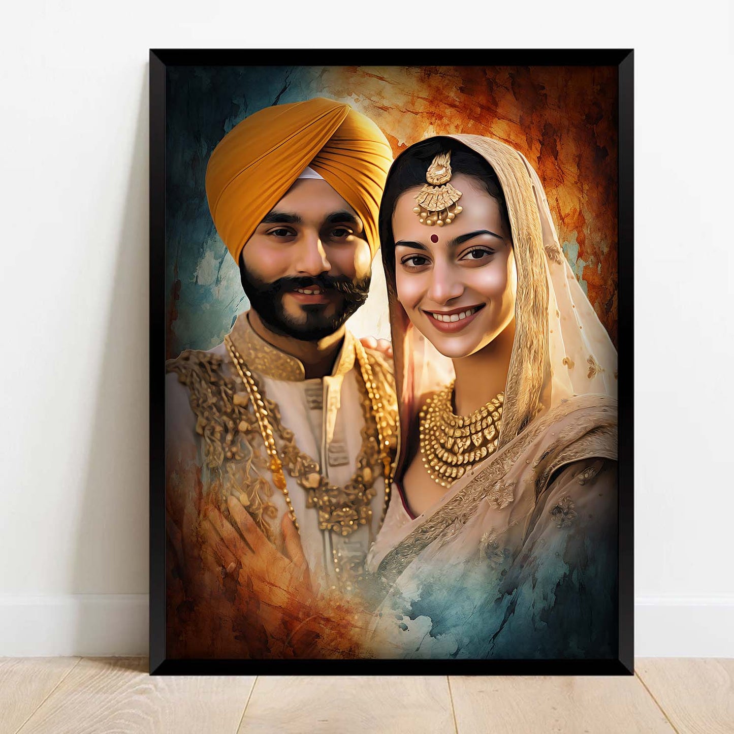 Customized Digital Oil Painting Portrait from Photo, Personalised Photo Frame Perfect for Gift