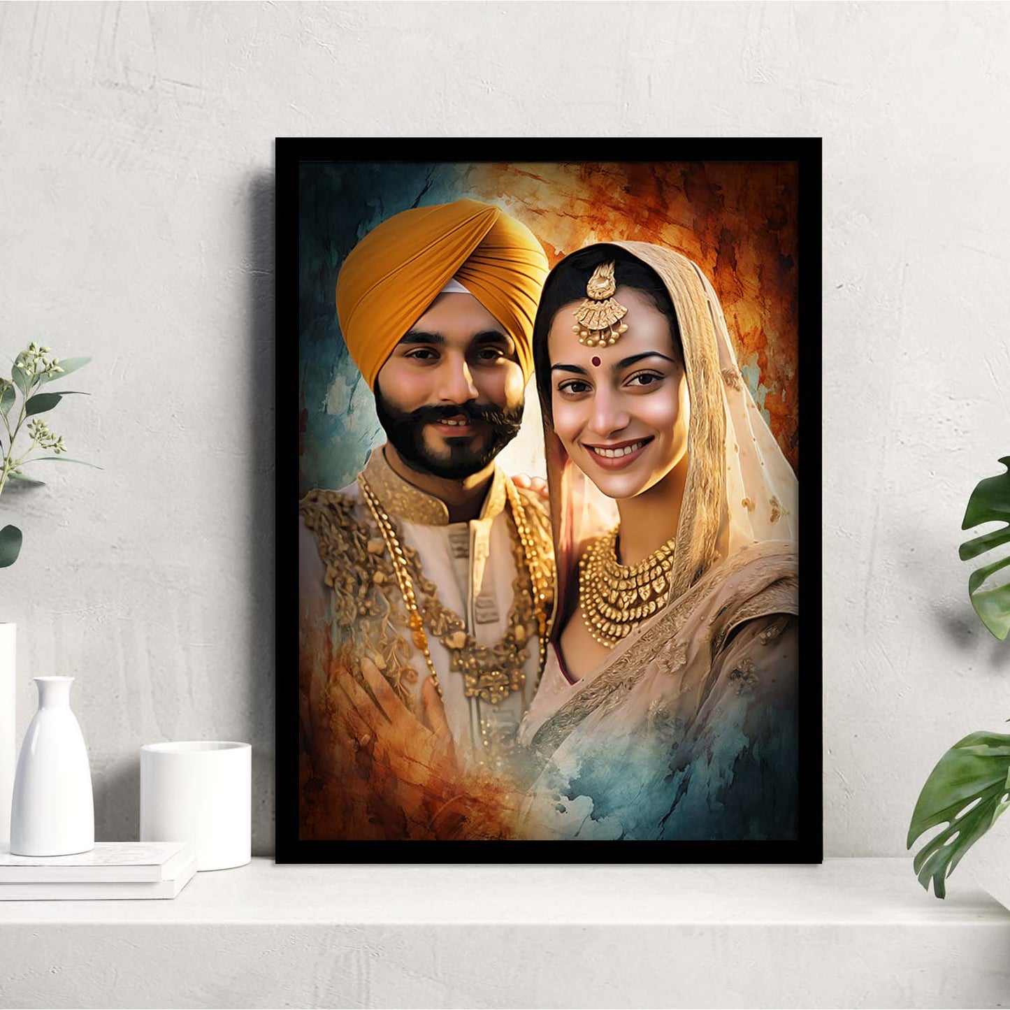 Customized Digital Oil Painting Portrait from Photo, Personalised Photo Frame Perfect for Gift