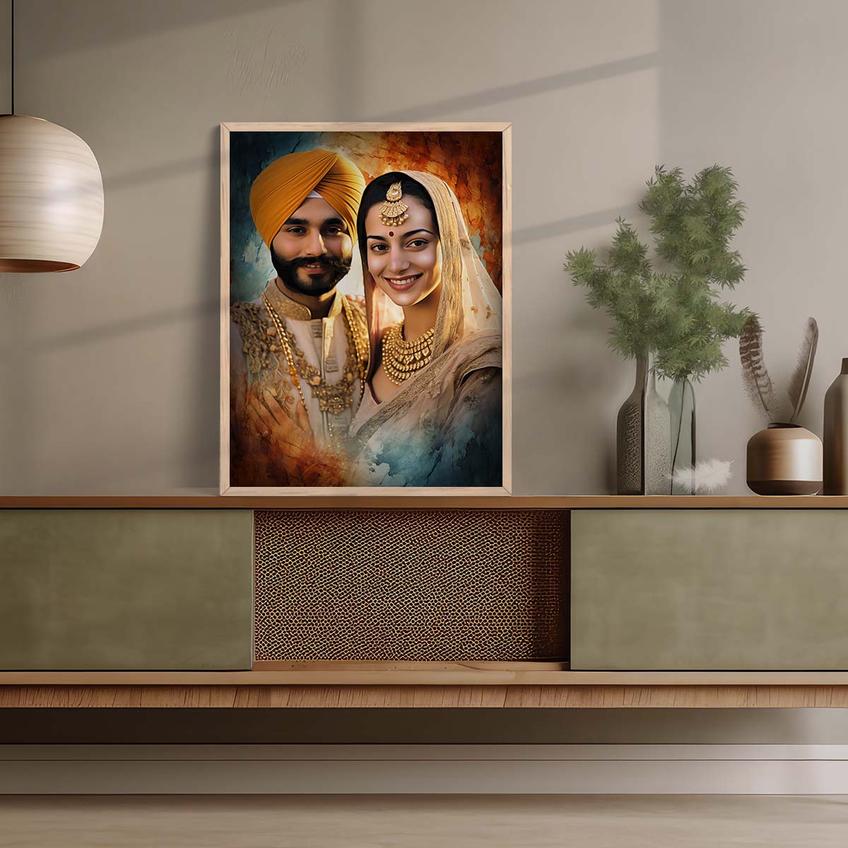 Customized Digital Oil Painting Portrait from Photo, Personalised Photo Frame Perfect for Gift