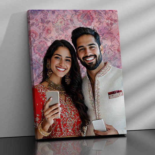 Customised Digital Handmade Vibrant Digital Oil Painting | Gift For - Anniversary | Birthday | Wife | Husband | Sister | Brother