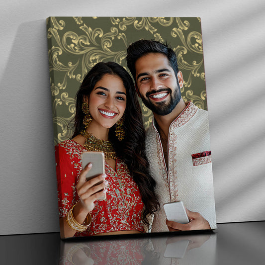 Customised Digital Handmade Vibrant Digital Oil Painting | Gift For - Anniversary | Birthday | Wife | Husband | Sister | Brother