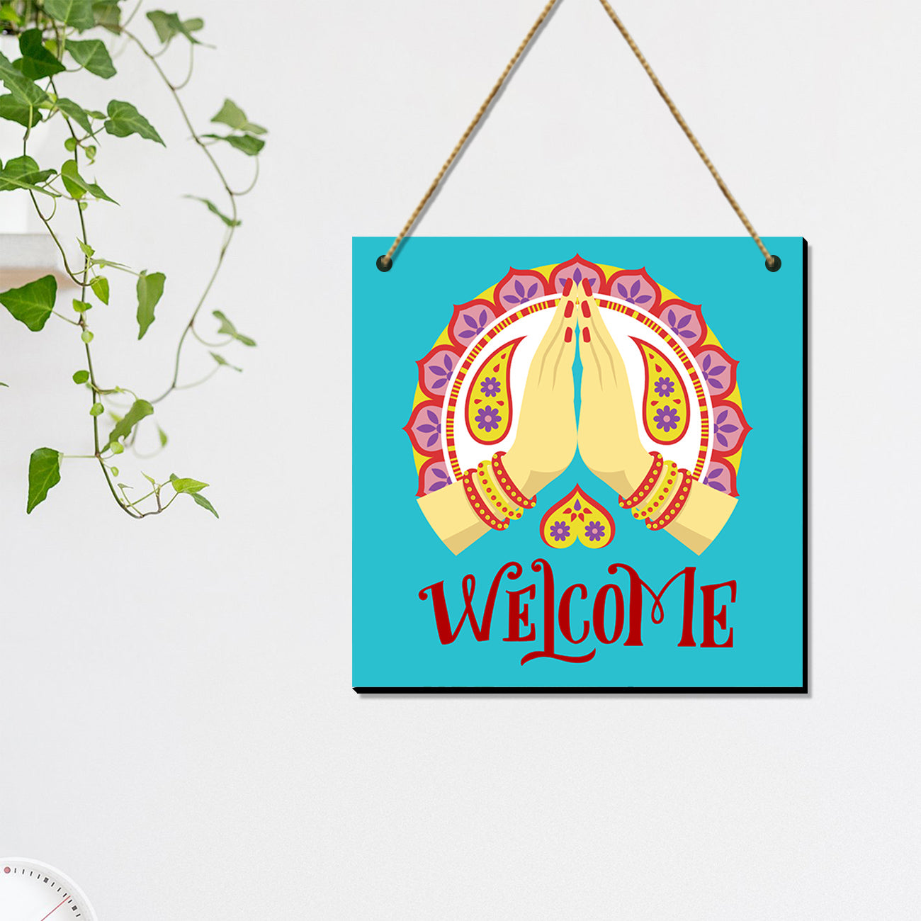 Welcome Positive Quotes Wall Hangings for Wall Decoration - MDF Wood Wall Hangings for Living Room-Kotart