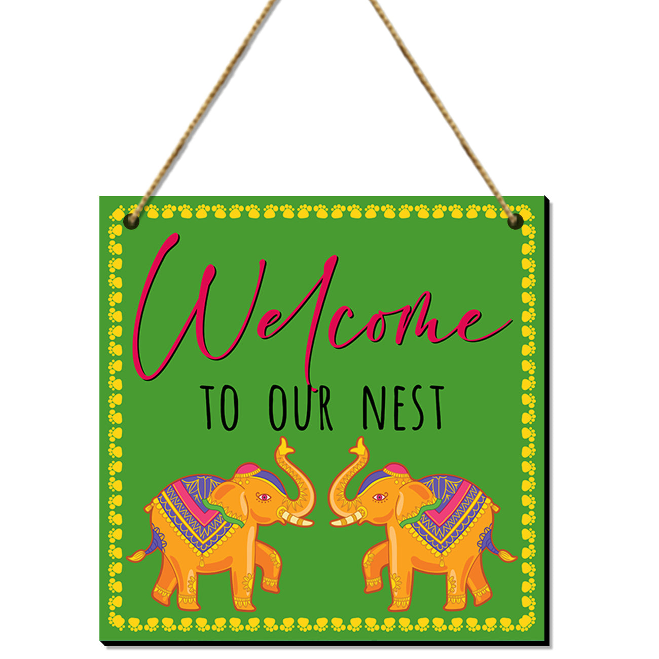 Welcome to our Nest Wall Hangings for Wall Decoration - MDF Wood Wall Hangings for Living Room-Kotart