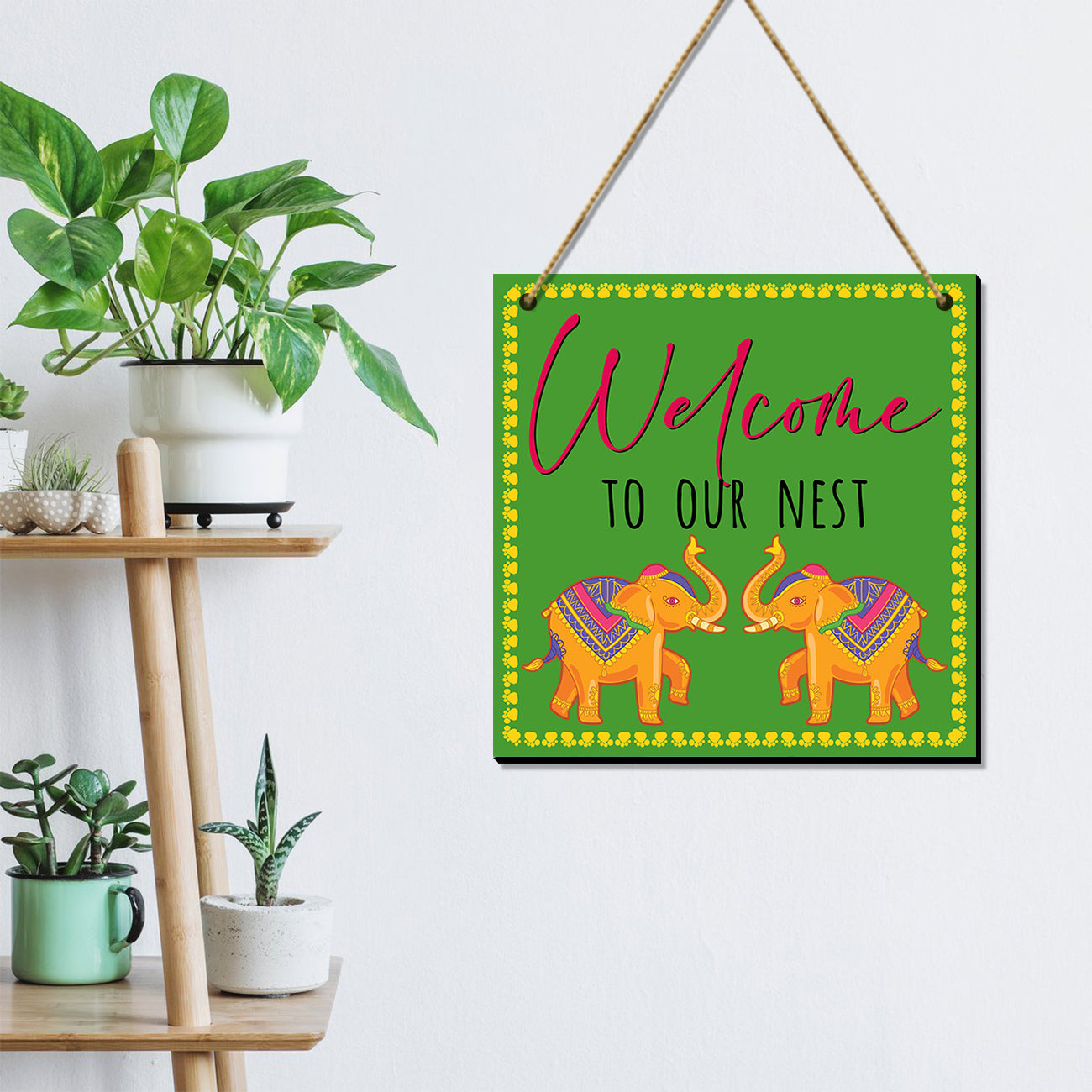 Welcome to our Nest Wall Hangings for Wall Decoration - MDF Wood Wall Hangings for Living Room-Kotart