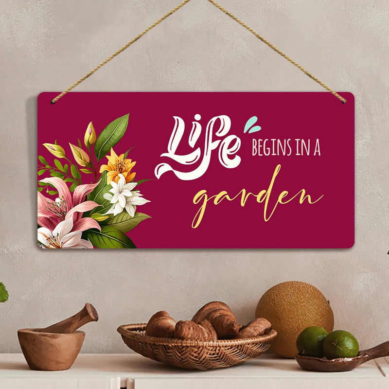 Wall Hangings for Living Room Hallway Garden Decoration - MDF Wood Decorative Wall Hangings-Kotart