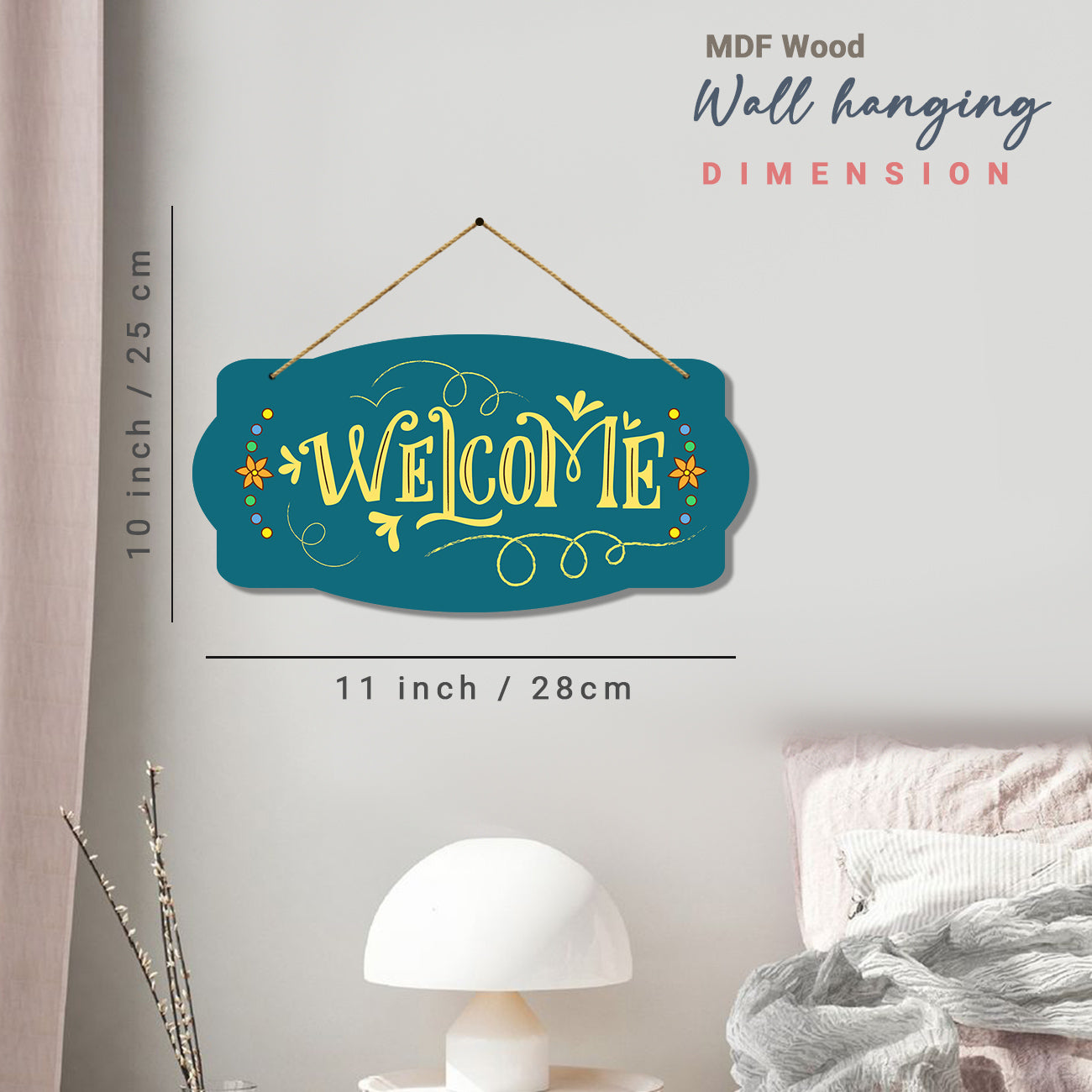 Welcome Quotes Wall Hangings for Kitchen Wall Decoration - MDF Wood Decorative Wall Hangings