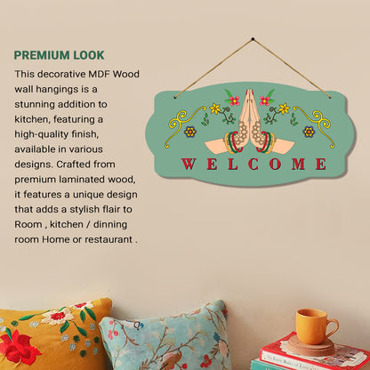 Welcome Wall Hangings for Home Wall Decoration - MDF Wood Decorative Wall Hangings