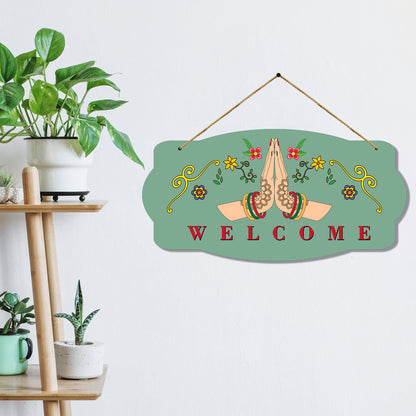 Welcome Wall Hangings for Home Wall Decoration - MDF Wood Decorative Wall Hangings