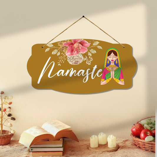 Namaste Wall Hangings for Home Wall Decoration - MDF Wood Decorative Wall Hangings