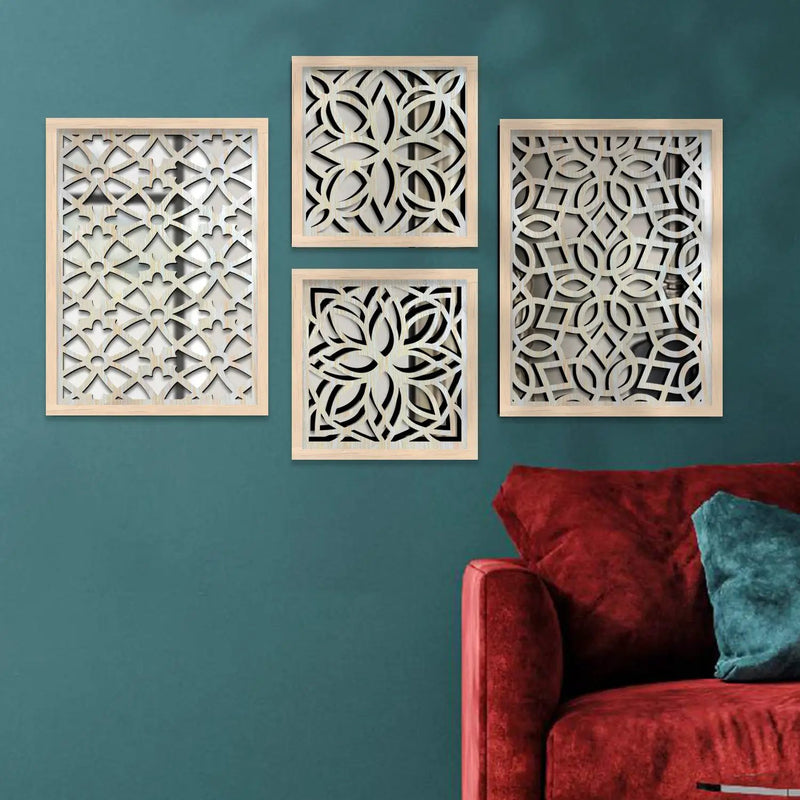 Decorative Mirror Wooden Wall Hanging for Home Decor-Kotart