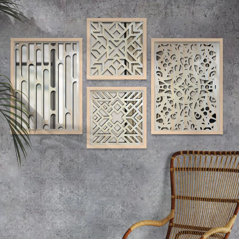 Decorative Wooden Jharokha Frames Mirror-Kotart
