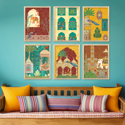 Madhubani Wall Art Prints with Frame for Wall Decor