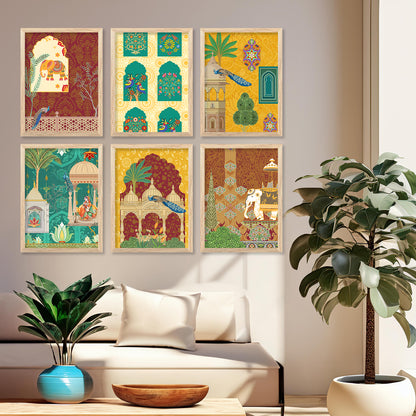 Madhubani Wall Art Prints with Frame for Wall Decor