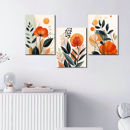 Vibrant Floral Art for Home and Office Decor - Modern Art for Living Room Walls Decor