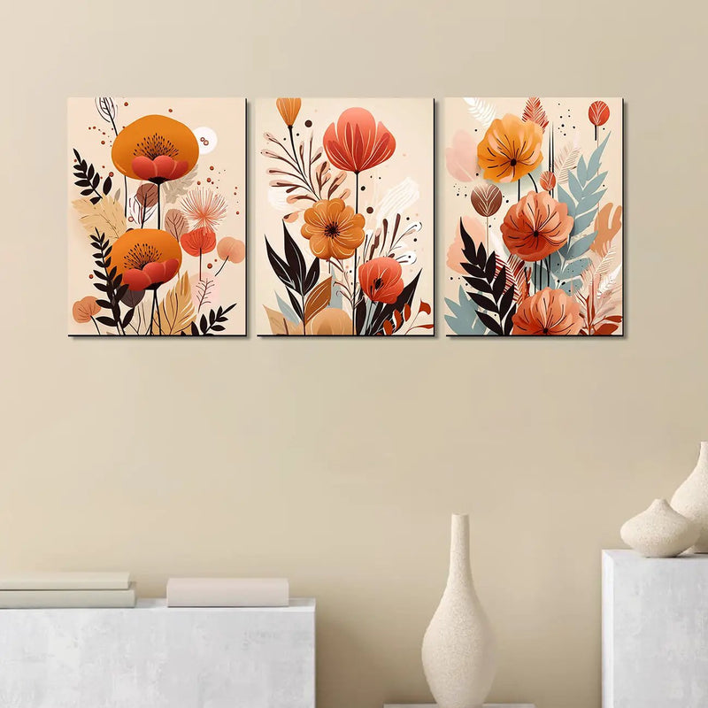 Vibrant Floral Art for Home and Office Decor - Modern Art for Living Room Walls Decor