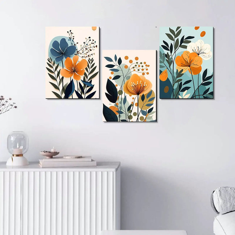 Vibrant Floral Art for Home and Office Decor - Modern Art for Living Room Walls Decor