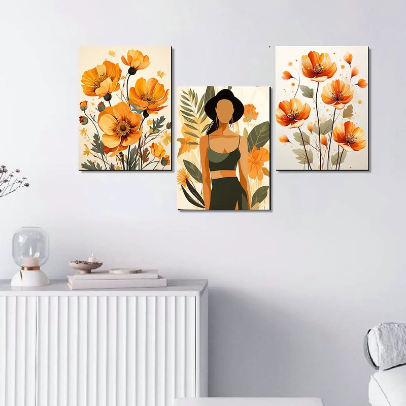 Vibrant Floral Art for Home and Office Decor - Modern Art for Living Room Walls Decor