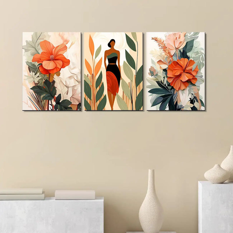 Vibrant Floral Art for Home and Office Decor - Modern Art for Living Room Walls Decor
