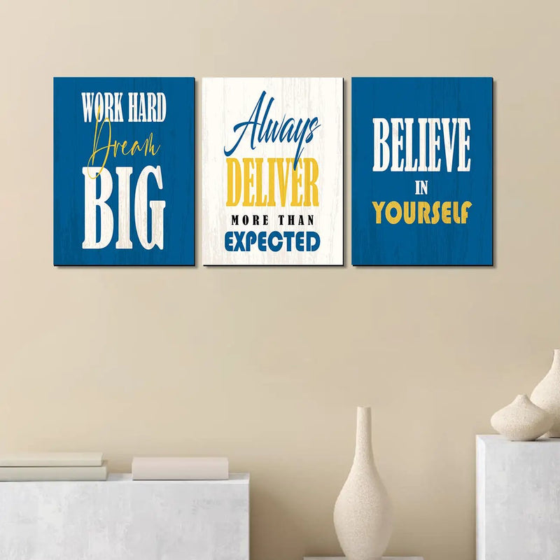 Motivational Quote Panels for Home and Office Decor - Quotes Art for Living Room Walls