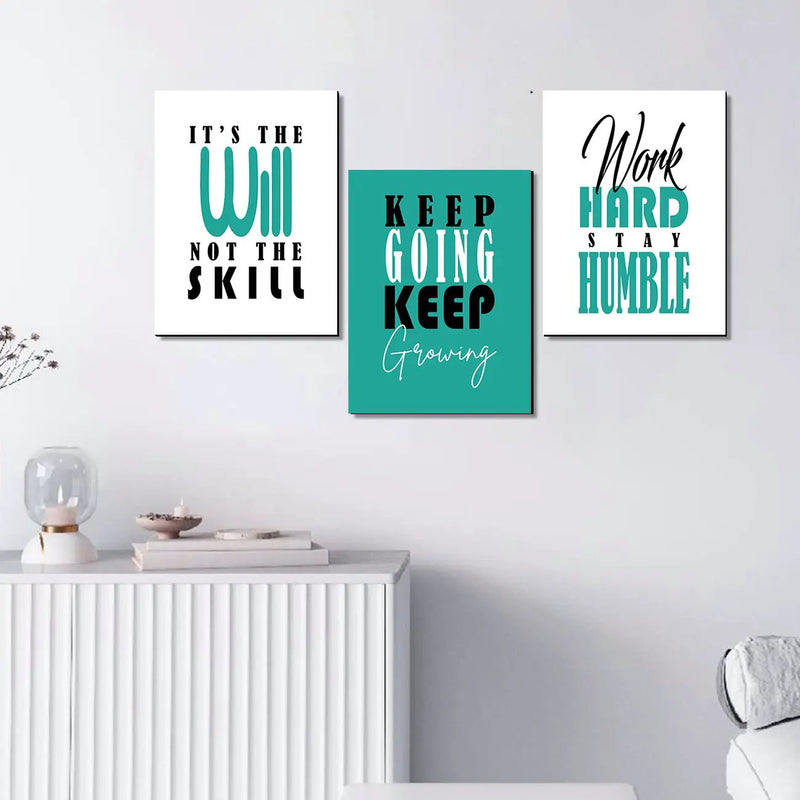 Motivational Quote Panels for Home and Office Decor - Quotes Art for Living Room Walls