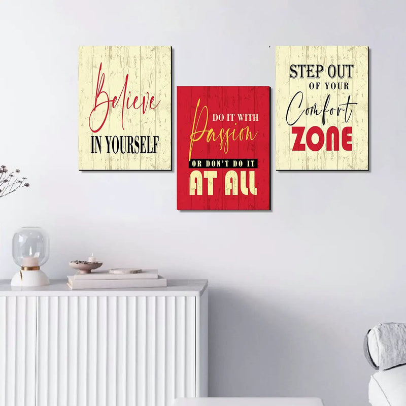 Motivational Quote Panels for Home and Office Decor - Quotes Art for Living Room Walls