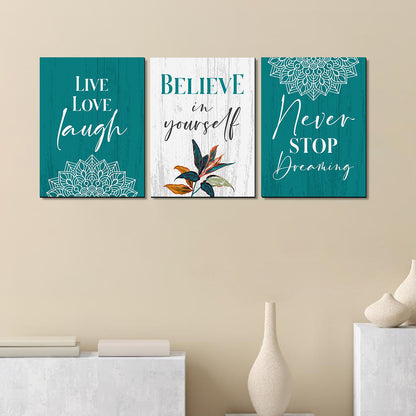 Motivational Quote Panels for Home Wall Decor - Quotes Art for Living Room Decor