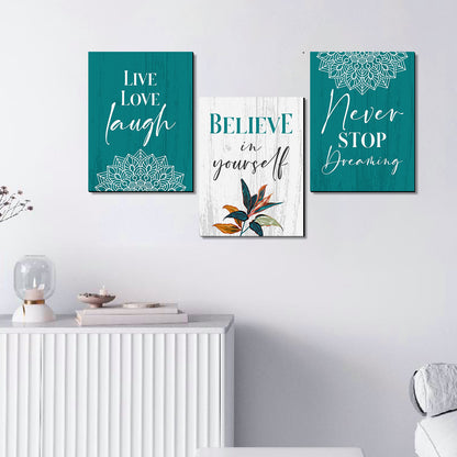 Motivational Quote Panels for Home Wall Decor - Quotes Art for Living Room Decor