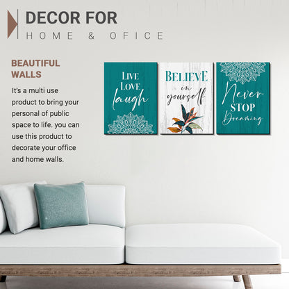 Motivational Quote Panels for Home Wall Decor - Quotes Art for Living Room Decor