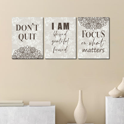 Motivational Quote Panels for Home Wall Decor - Quotes Art for Living Room Decor