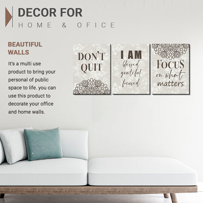 Motivational Quote Panels for Home Wall Decor - Quotes Art for Living Room Decor