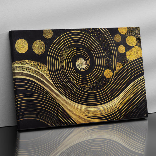 Abstract Golden Art Painting for Wall Decor - Modern Art Canvas Painting for Living Room Bedroom Decor-Kotart