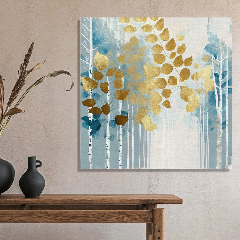 Abstract Modern Art Canvas Paintings for Living Room Wall Decor - Nature Inspired Golden Painting-Kotart