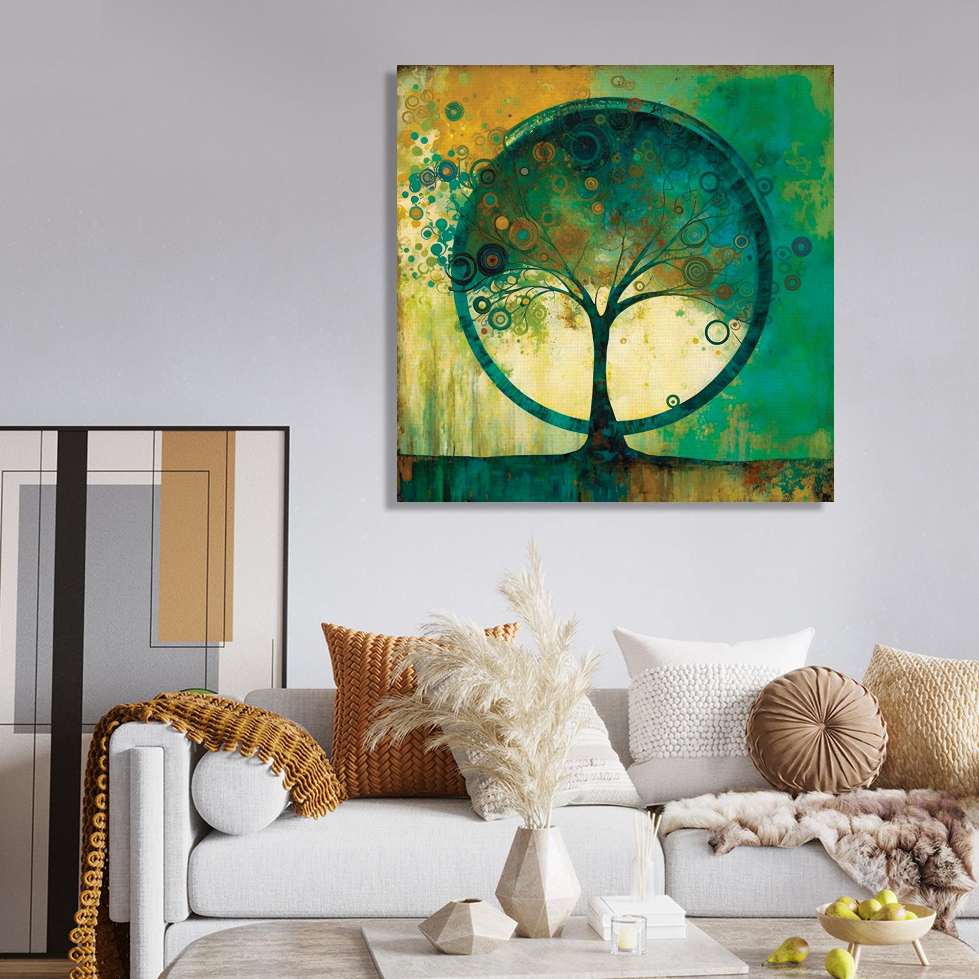 Tree canvas store wall art