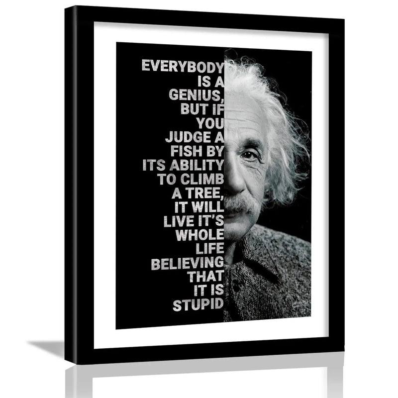 Albert Einstein Motivational Quotes Poster with Frame-Kotart