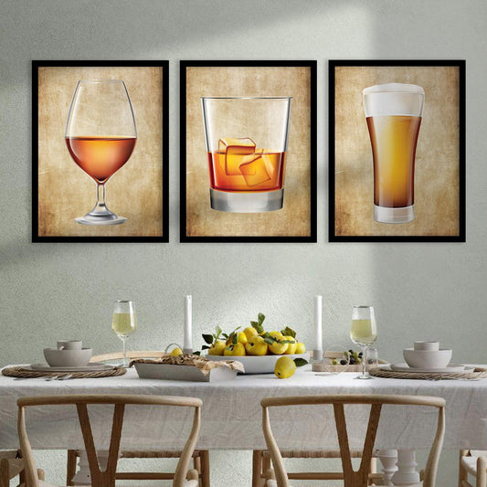 Bar Glass Framed Wall Posters for Kitchen Bar Restaurant-Kotart