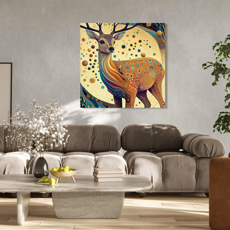 Beautiful Deer Printed Canvas Art - Modern Art Canvas Paintings-Kotart
