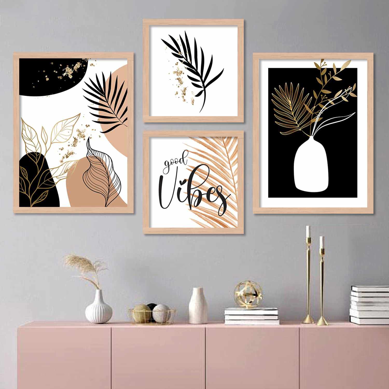 Black Framed Wall Art with a Classic Touch - Enhancing Your Living Spa ...